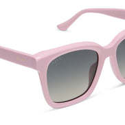 Meredith Sunglasses — Powder Pink + Grey Gradient Polarized