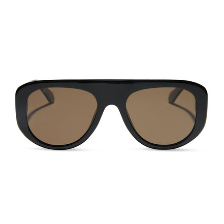 Morgan Sunglasses — Black + Brown Polarized
