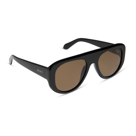 Morgan Sunglasses — Black + Brown Polarized