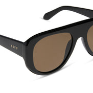 Morgan Sunglasses — Black + Brown Polarized