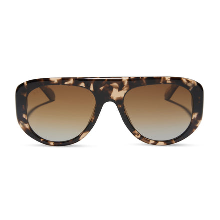 Tosca III Sunglasses — Black + Brown Gradient