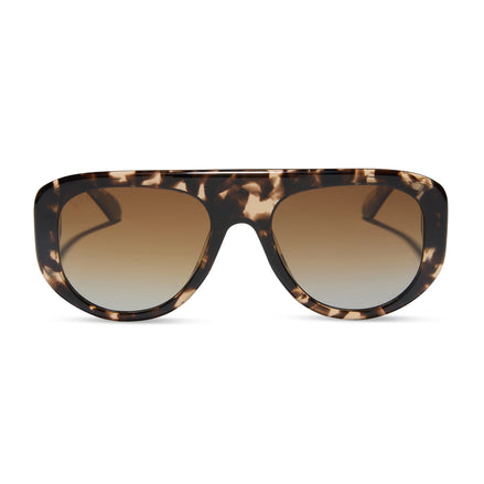 Tosca III Sunglasses — Black + Brown Gradient