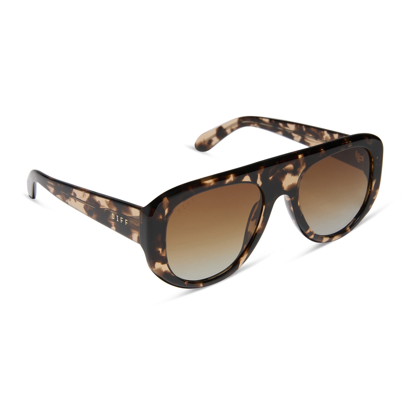 Tosca III Sunglasses — Black + Brown Gradient