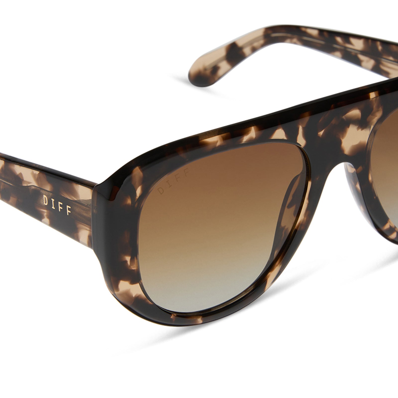 Tosca III Sunglasses — Black + Brown Gradient