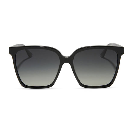 Naomi Sunglasses — Black + Grey Gradient Polarized