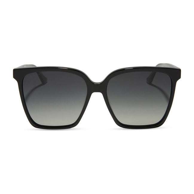Naomi Sunglasses — Black + Grey Gradient Polarized