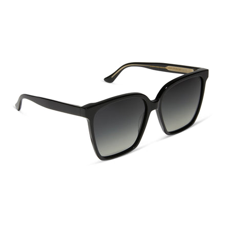 Naomi Sunglasses — Black + Grey Gradient Polarized