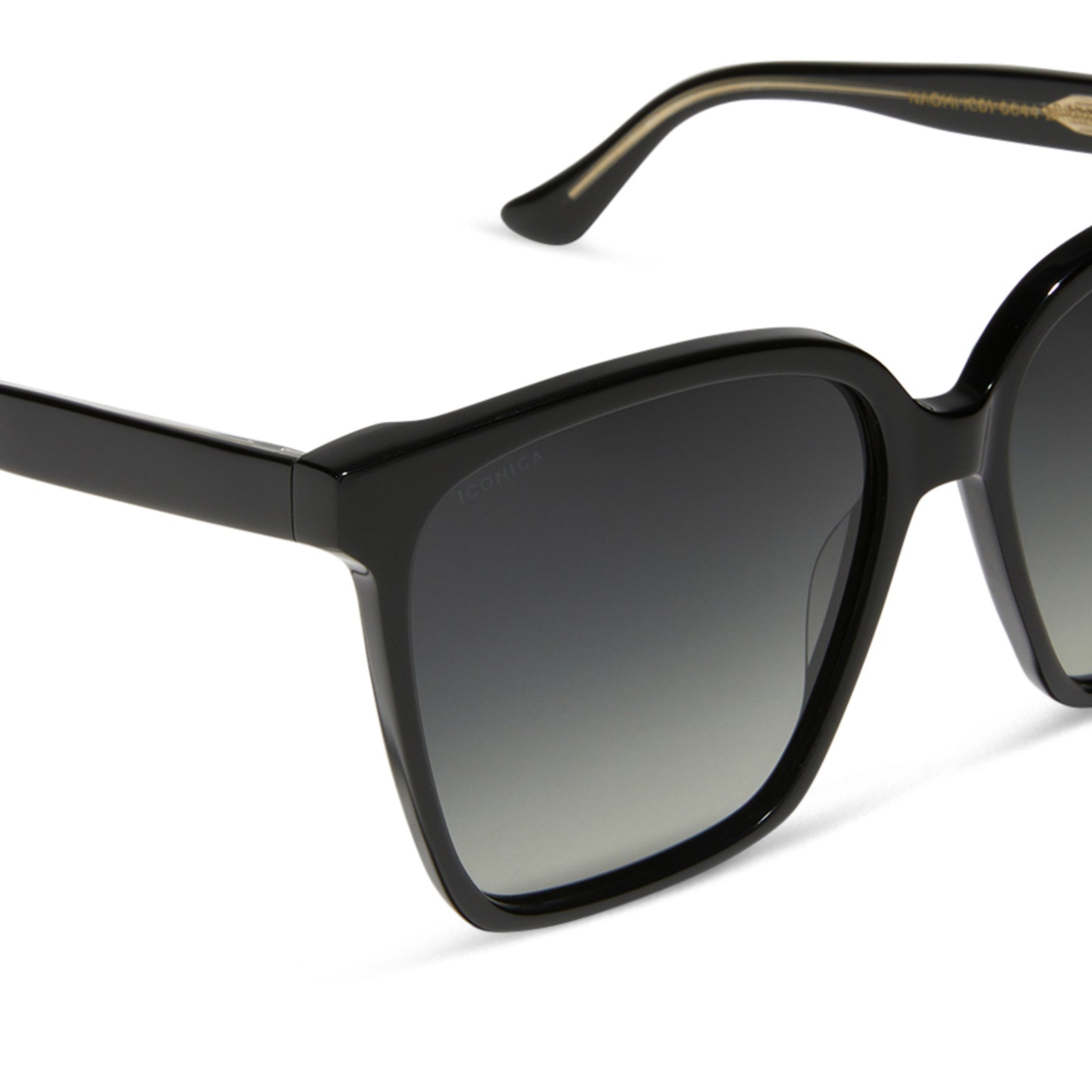 Naomi Sunglasses — Black + Grey Gradient Polarized