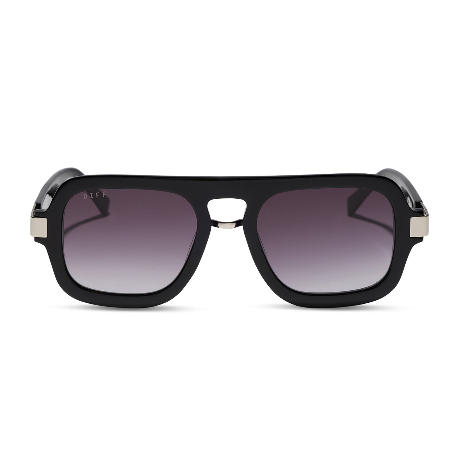 Naomi Sunglasses — Black + Grey Gradient