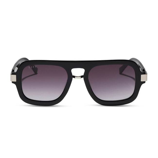 Naomi Sunglasses — Black + Grey Gradient