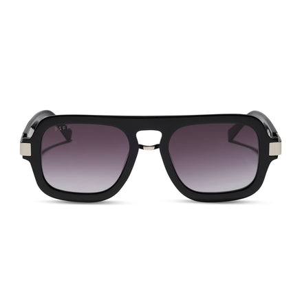 Naomi Sunglasses — Black + Grey Gradient