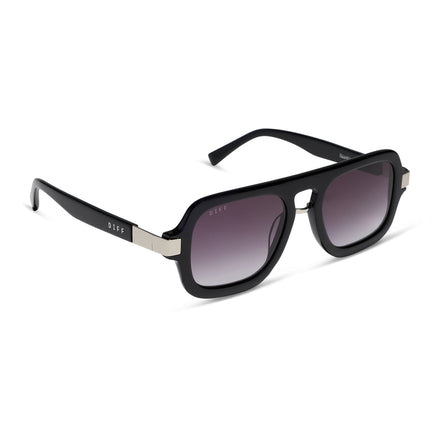 Naomi Sunglasses — Black + Grey Gradient