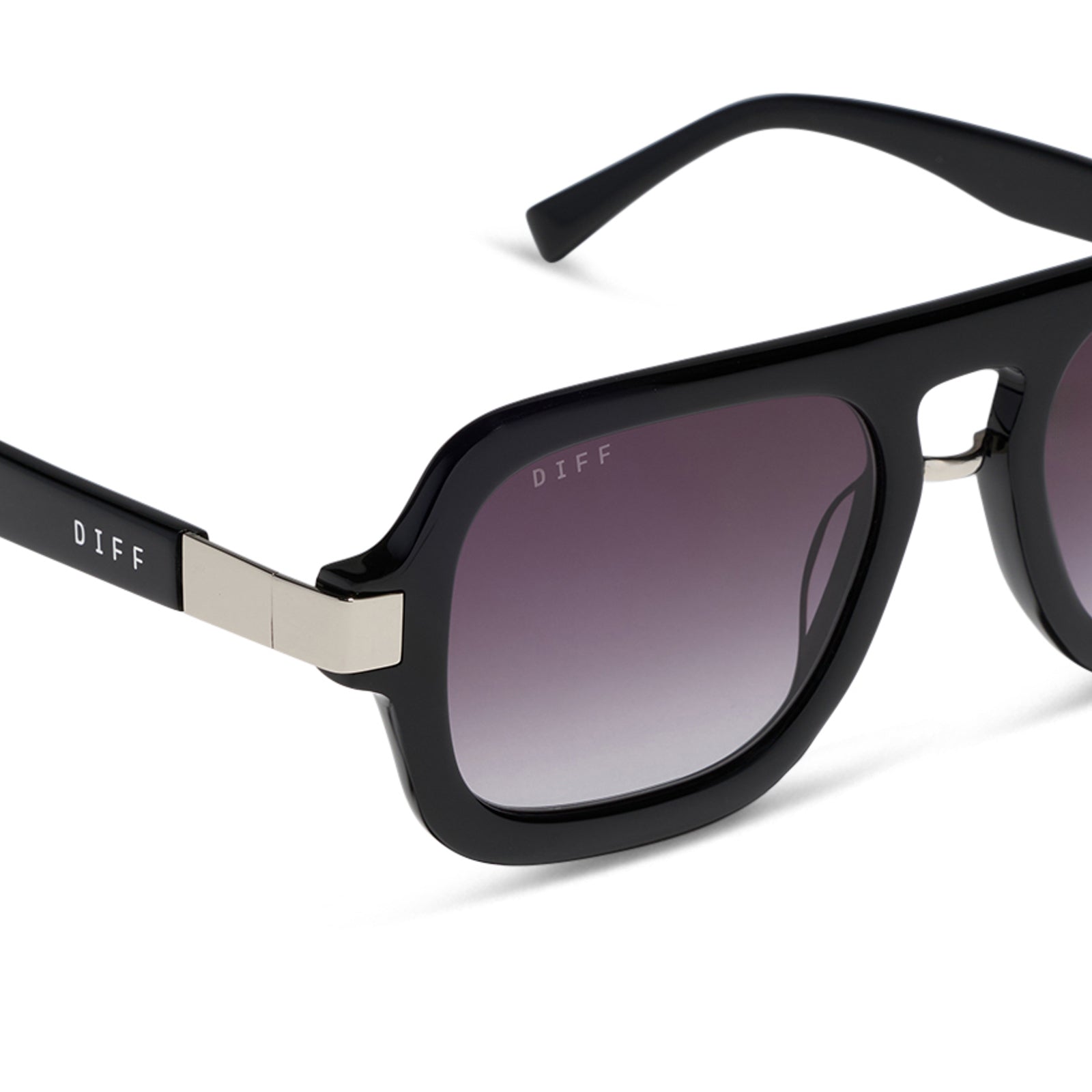 Naomi Sunglasses — Black + Grey Gradient