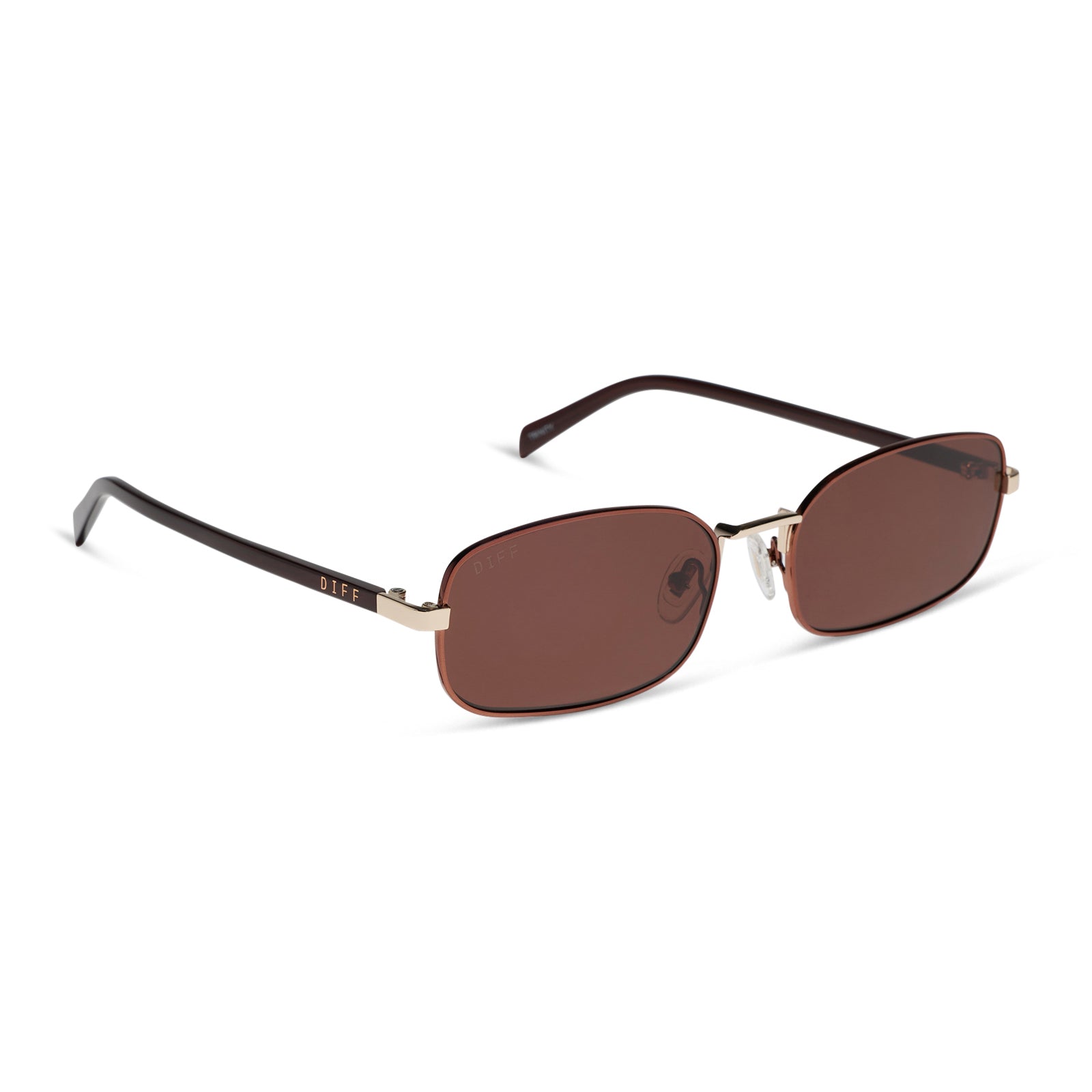 Trinity Sunglasses — Brown + Gold + Brown Crystal