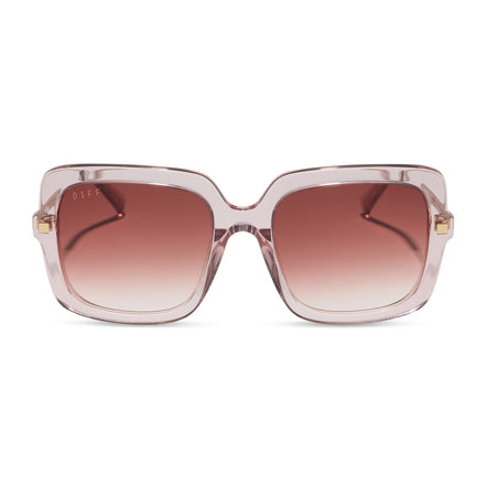Sandra Sunglasses — Light Pink Crystal + Dusk Gradient