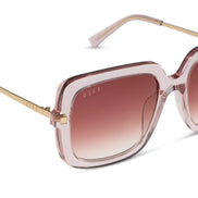 Sandra Sunglasses — Light Pink Crystal + Dusk Gradient