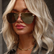 Tahoe Sunglasses — Brushed Gold + Gold Mirror