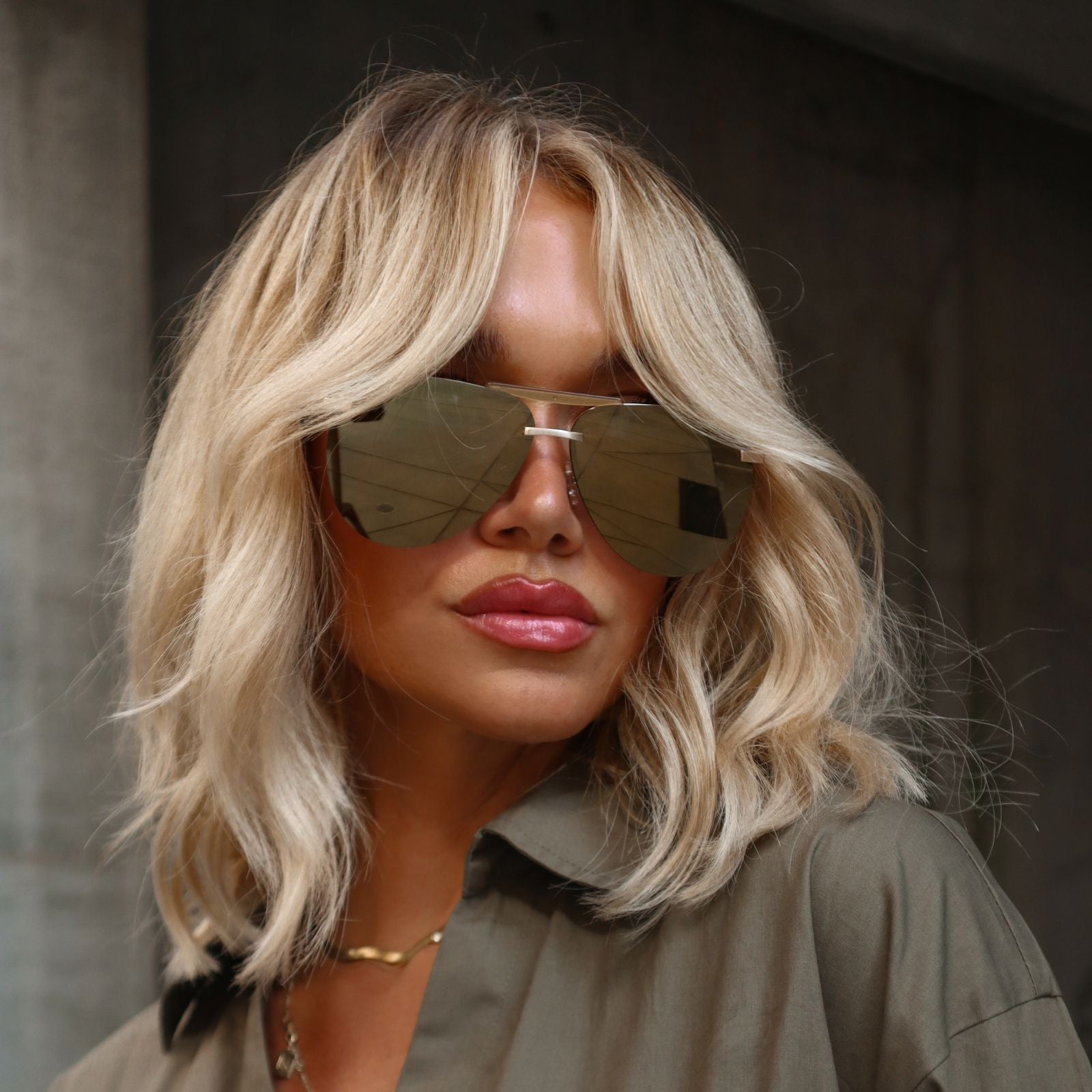 Tahoe Sunglasses — Brushed Gold + Gold Mirror