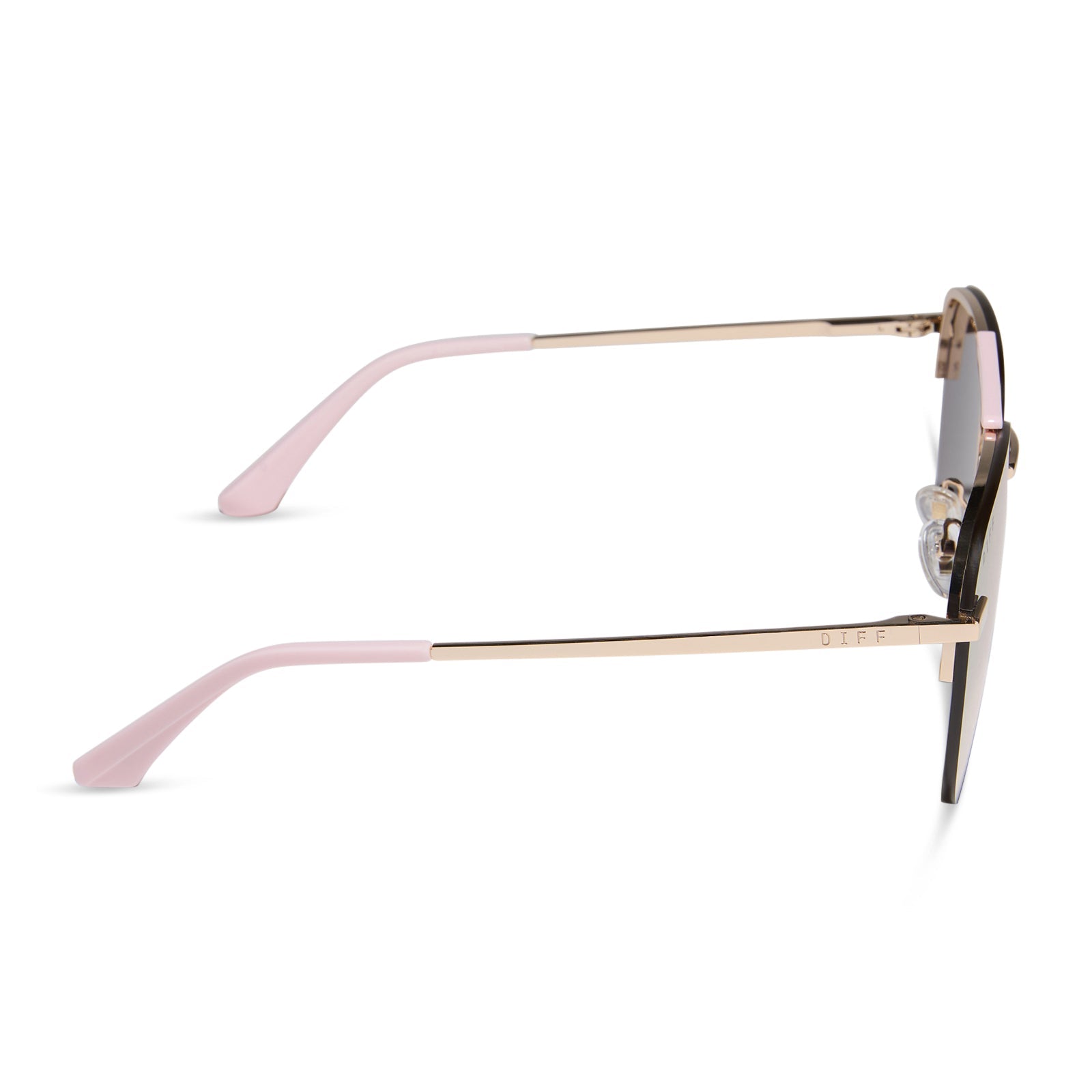Tahoe Sunglasses — Gold Powder Pink + Taupe Mirror