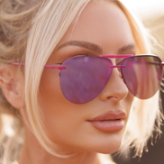 Tahoe Sunglasses — Pink Rush Metallic + Pink Mirror