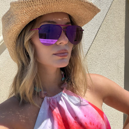 Tahoe Sunglasses — Pink Rush Metallic + Pink Mirror