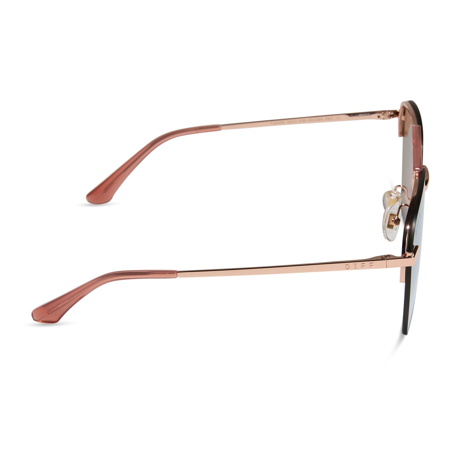 Tahoe Sunglasses — Rose Gold + Cherry Blossom Mirror