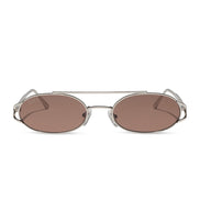The Brooklyn Sunglasses — Silver + Brown