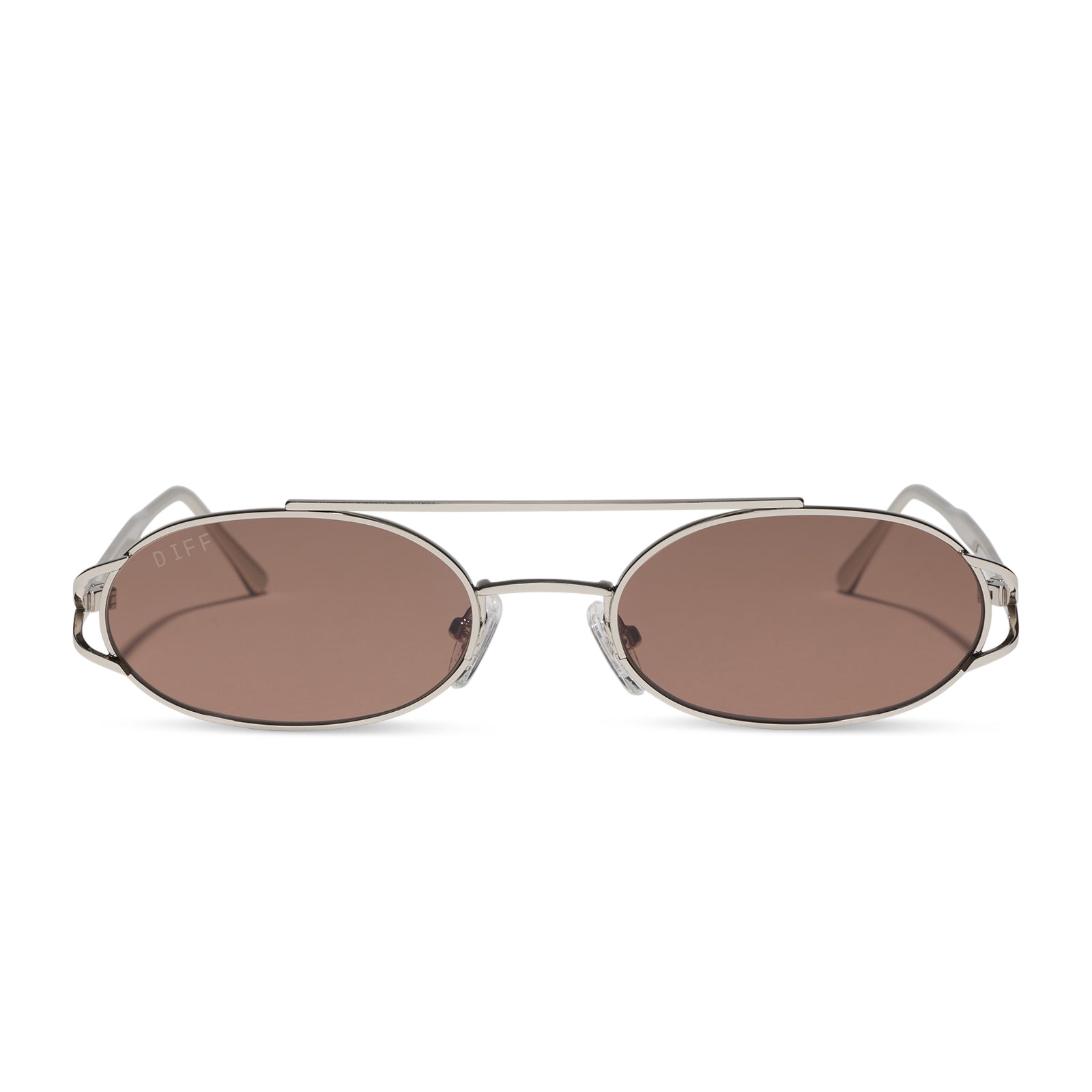 The Brooklyn Sunglasses — Silver + Brown
