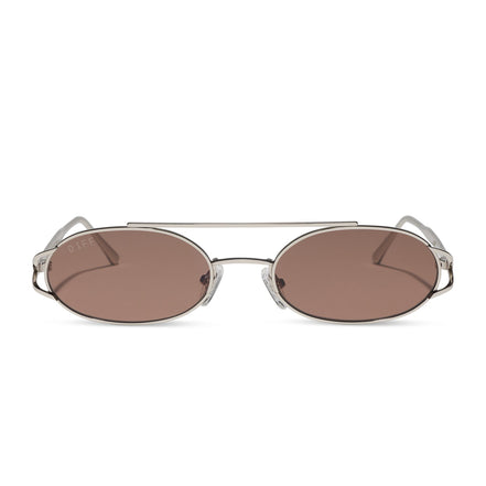 The Brooklyn Sunglasses — Silver + Brown