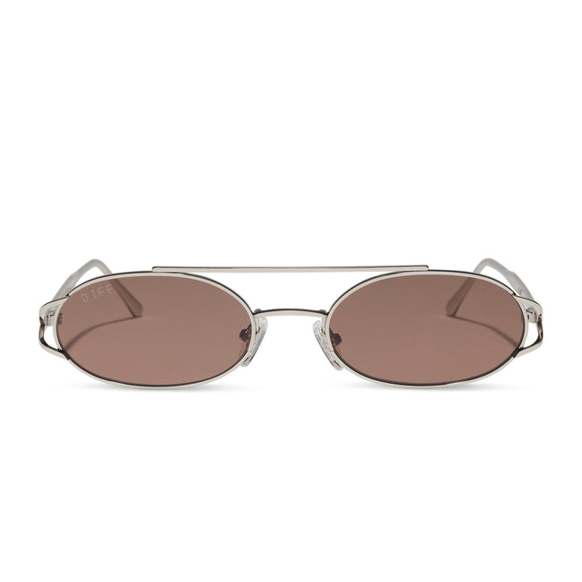 The Brooklyn Sunglasses — Silver + Brown