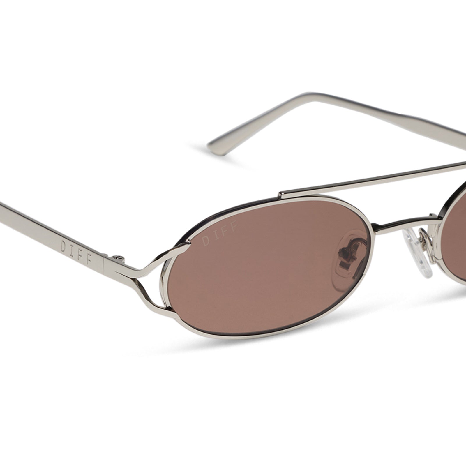 The Brooklyn Sunglasses — Silver + Brown