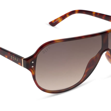 The Downtown Sunglasses — Tortoise + Brown Gradient