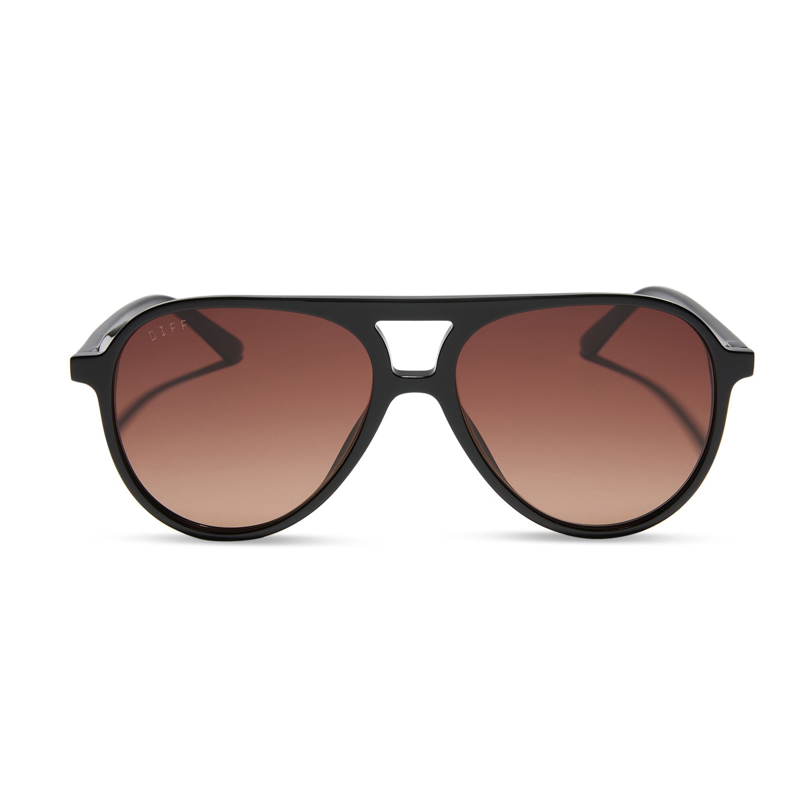 Tosca II Sunglasses — Black + Brown Gradient