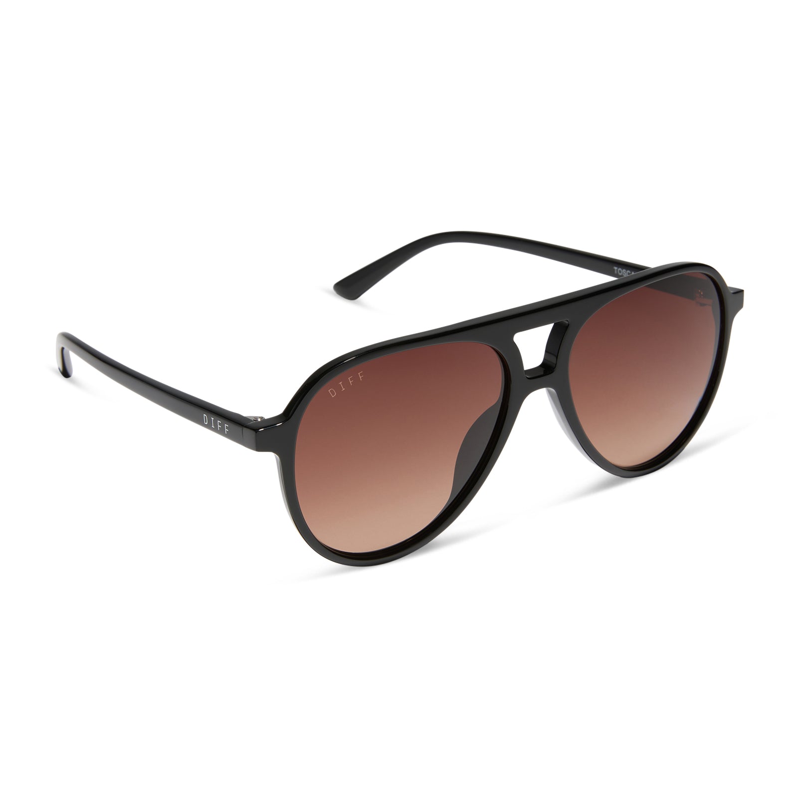 Tosca II Sunglasses — Black + Brown Gradient