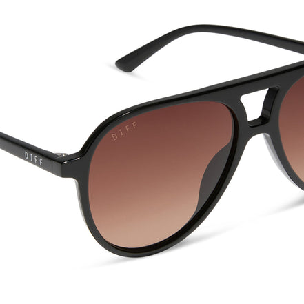 Tosca II Sunglasses — Black + Brown Gradient
