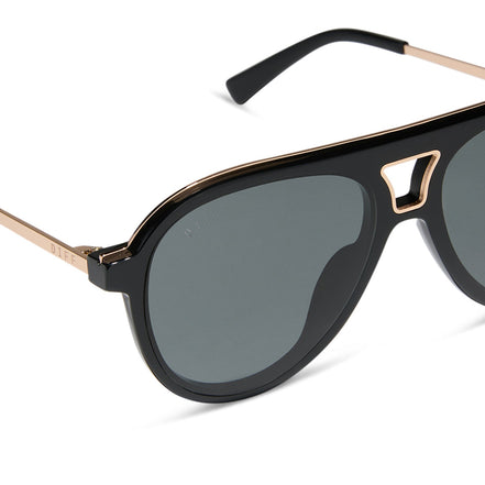 Tosca III Sunglasses — Black + Grey Polarized