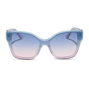 Glinda Upland Butterfly Sunglasses — Pastel Blue + Lavender + Pink Gradient