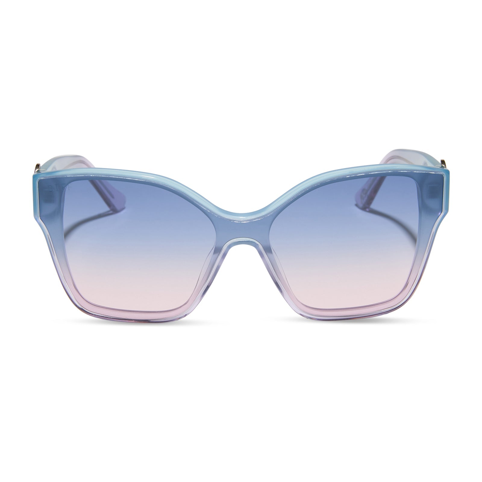 Glinda Upland Butterfly Sunglasses — Pastel Blue + Lavender + Pink Gradient