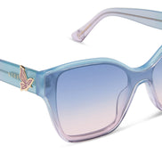 Glinda Upland Butterfly Sunglasses — Pastel Blue + Lavender + Pink Gradient