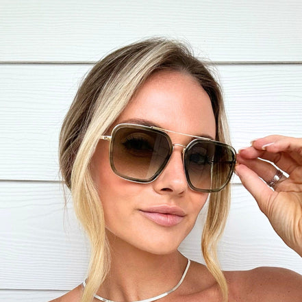 Jordan Sunglasses — Cool Matcha + Matcha Gradient