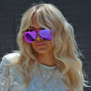Tahoe Sunglasses — Pink Rush Metallic + Pink Mirror
