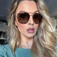 Jordan Sunglasses — Confetti Tortoise + Brown Gradient