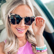Becky II Sunglasses — Cream Tortoise + Grey Polarized