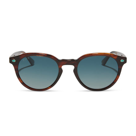 Beth Sunglasses — Warm Sequoia Tortoise + Montana Sky Polarized