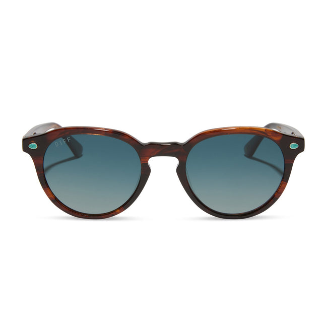 Beth Sunglasses — Warm Sequoia Tortoise + Montana Sky Polarized