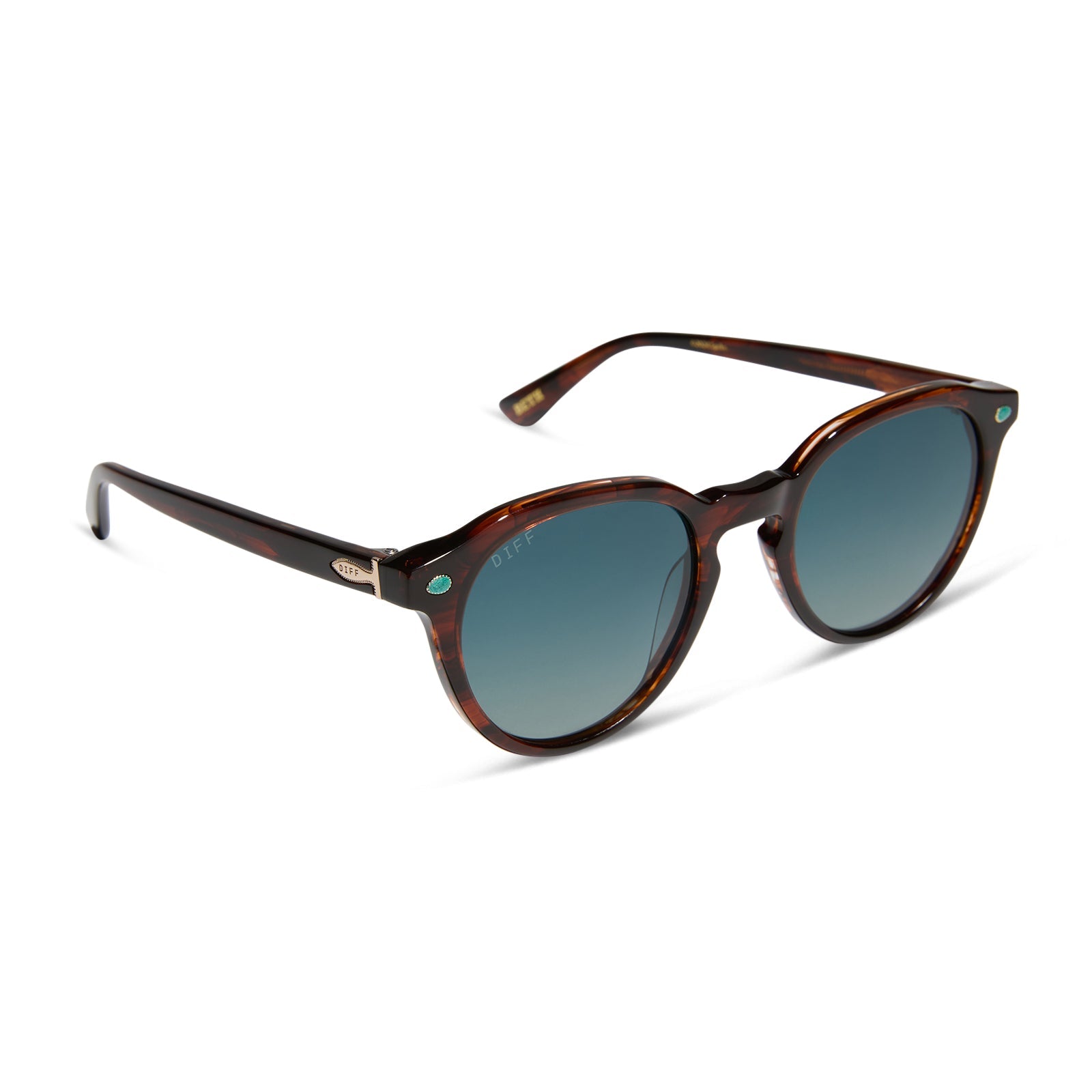 Beth Sunglasses — Warm Sequoia Tortoise + Montana Sky Polarized