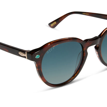 Beth Sunglasses — Warm Sequoia Tortoise + Montana Sky Polarized
