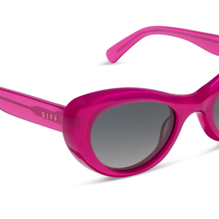 Zaria Sunglasses — Bright Tulip + Grey Gradient Polarized