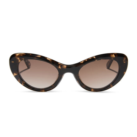 Zaria Sunglasses — Espresso Tortoise + Brown Gradient