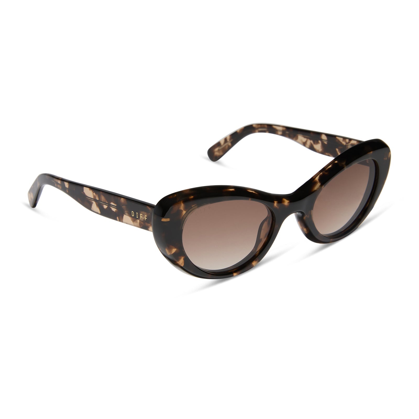Zaria Sunglasses — Espresso Tortoise + Brown Gradient